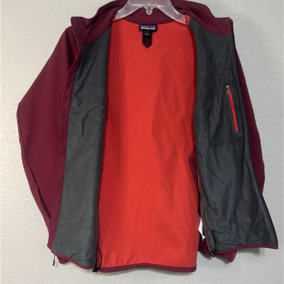Patagonia Polartec Womens Large Jacket Red Light Coat Hardshell Outdoor Zip Up - Picture 11 of 13